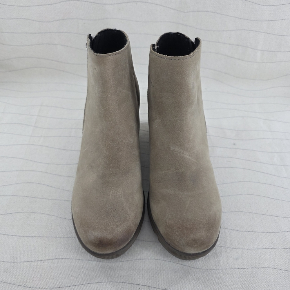 Sorel Womens Joan of Arctic Tan Leather Wedge Ankle Booties Shoe NL3365-240 Sz 7 - Picture 3 of 16